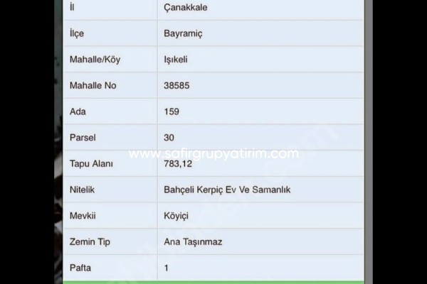 SAFİR'DEN KAZDAĞLARINDA KÖY İÇİ İMARLI ARSA
